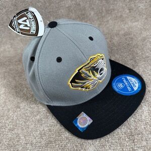 NWT Missouri Mizzou Tigers Top of The World One Size Stretch Gray Memory Fit Cap